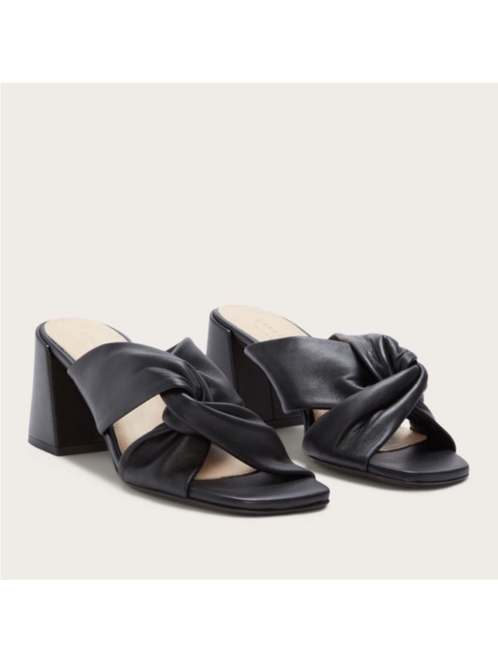 Everlane Shoes 8 Day Twist Heel Sandals Black